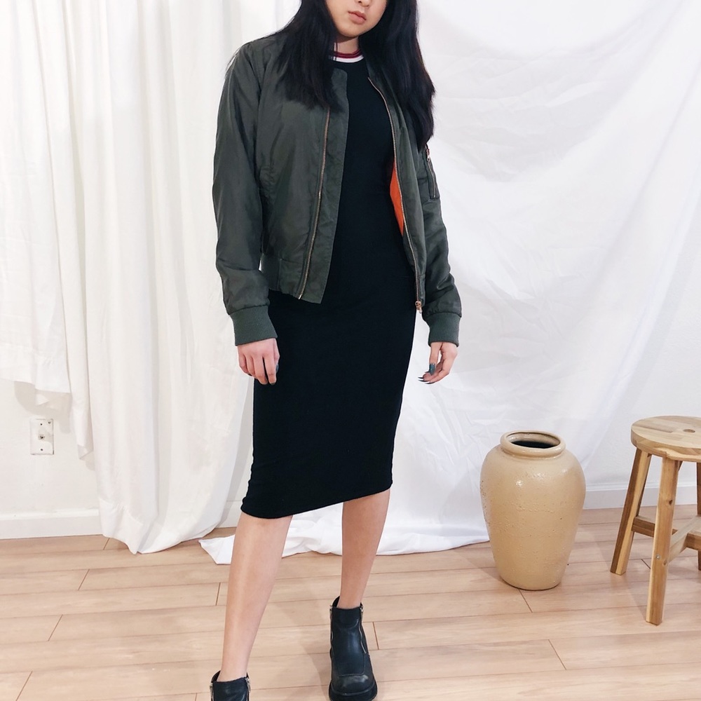 Olive Green Bomber Jacket